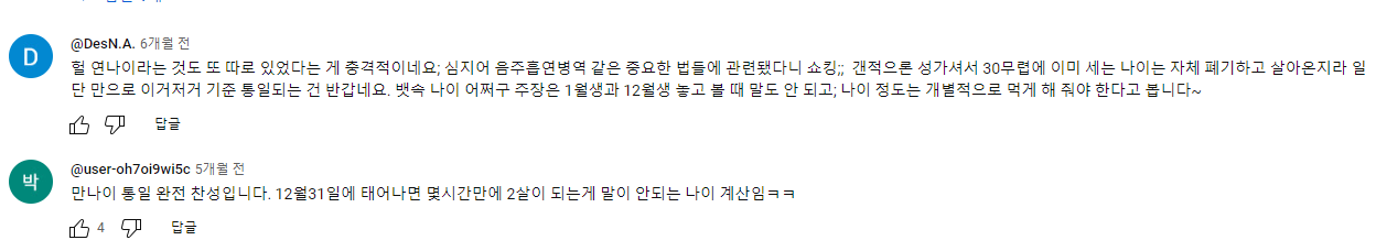 네티즌 의견