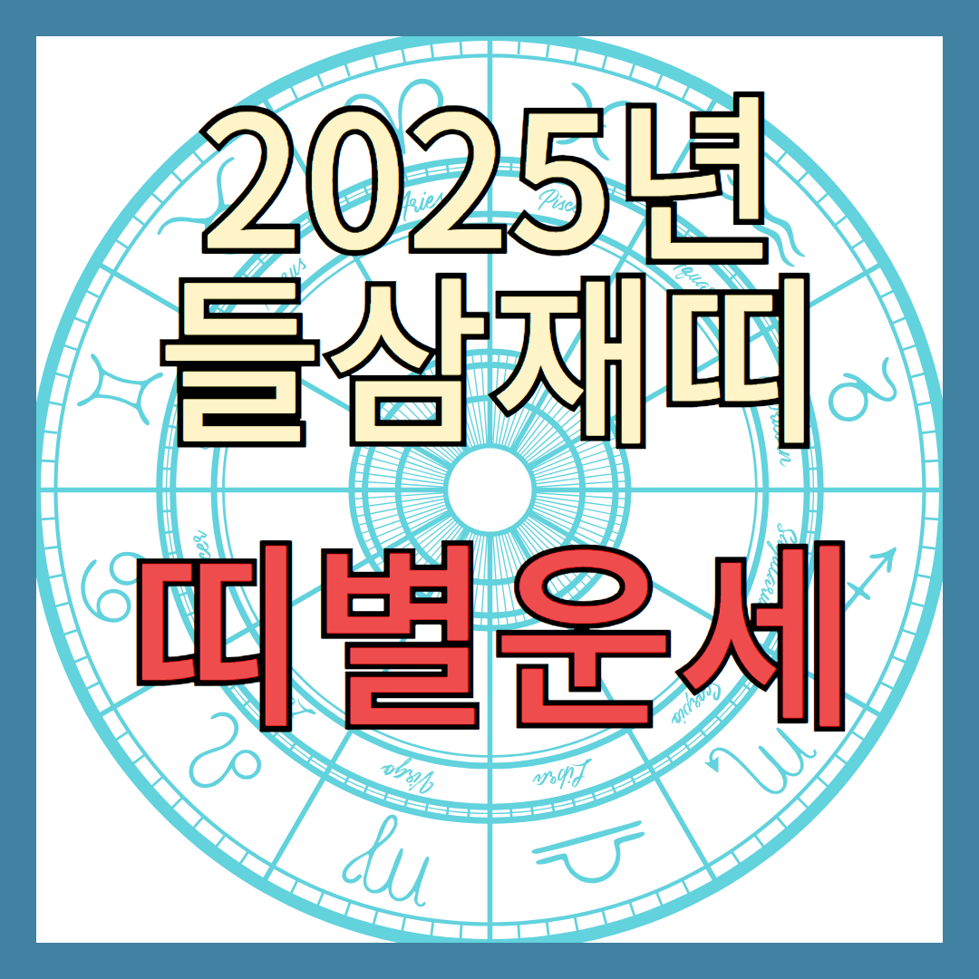 2025년 들삼재띠 띠별운세