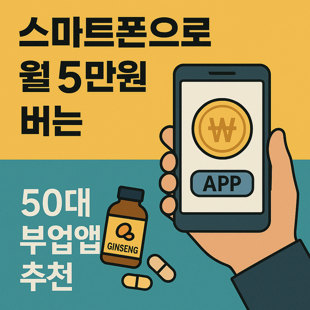 건강 챙기며 돈 버는 50대 부업앱 TOP 5