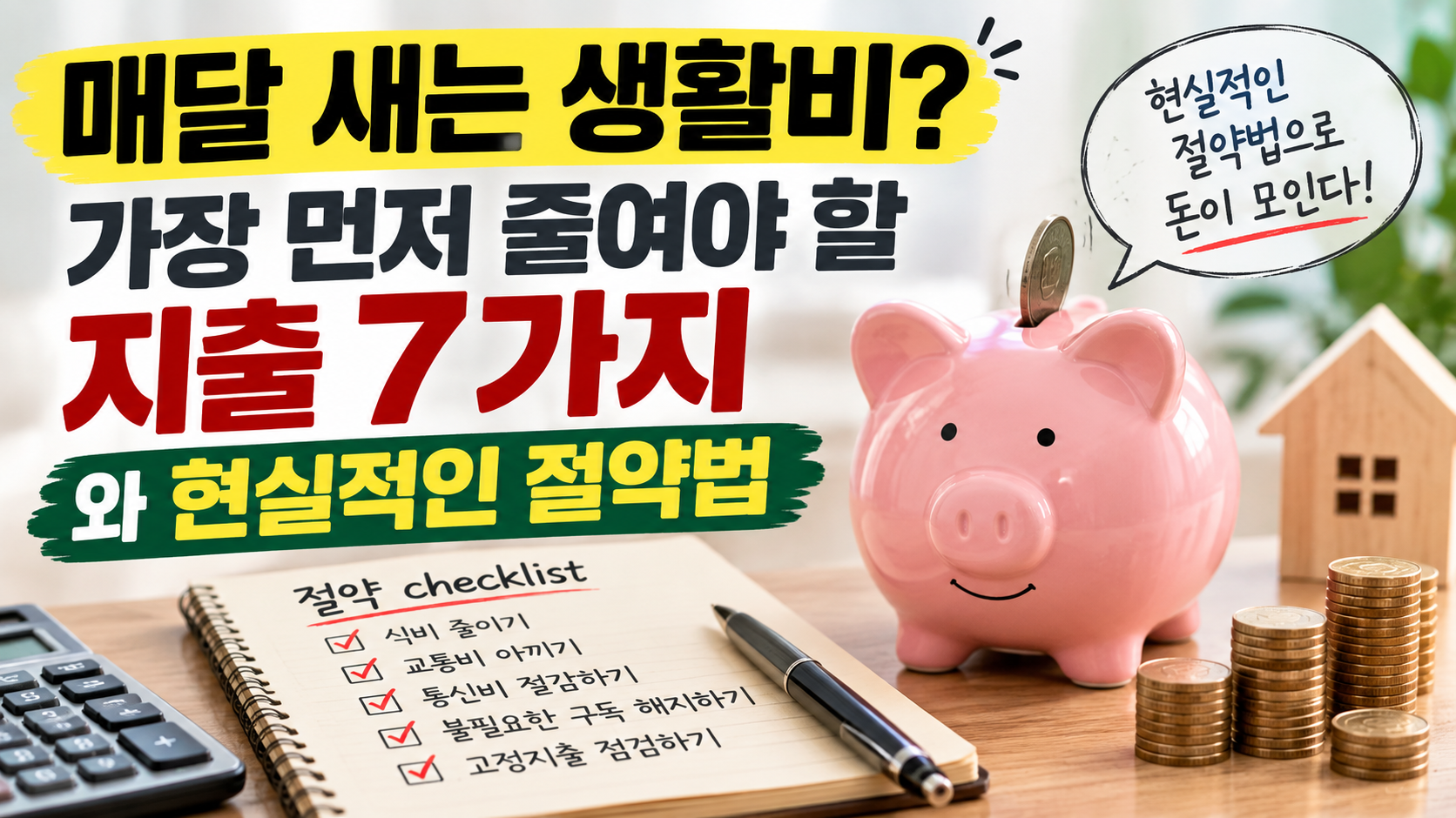 매달 새는 생활비? 가장 먼저 줄여야 할 지출 7가지와 현실적인 절약법