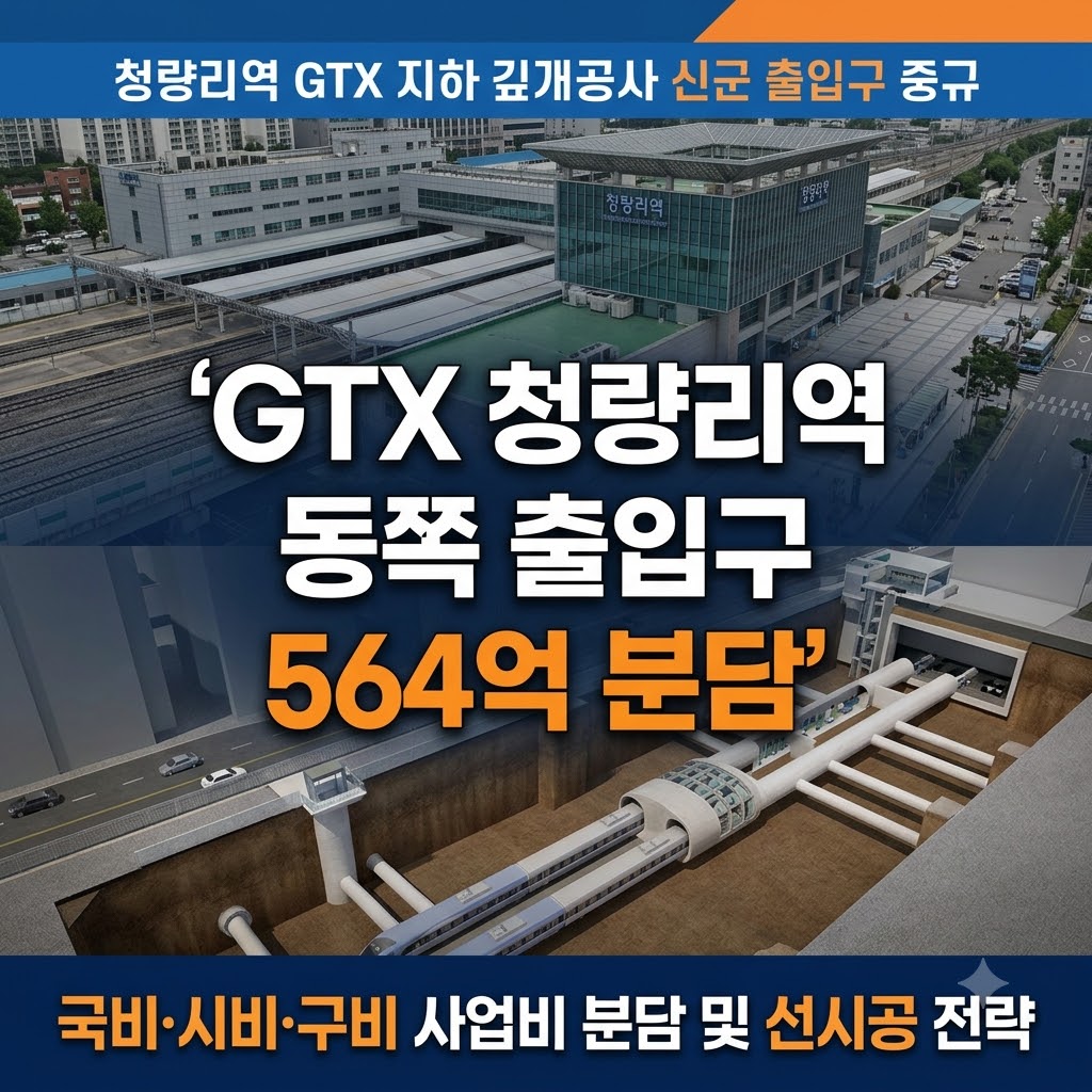 GTX 청량리역 동쪽 출입구 신설 사업비 564억 원 분담 방안