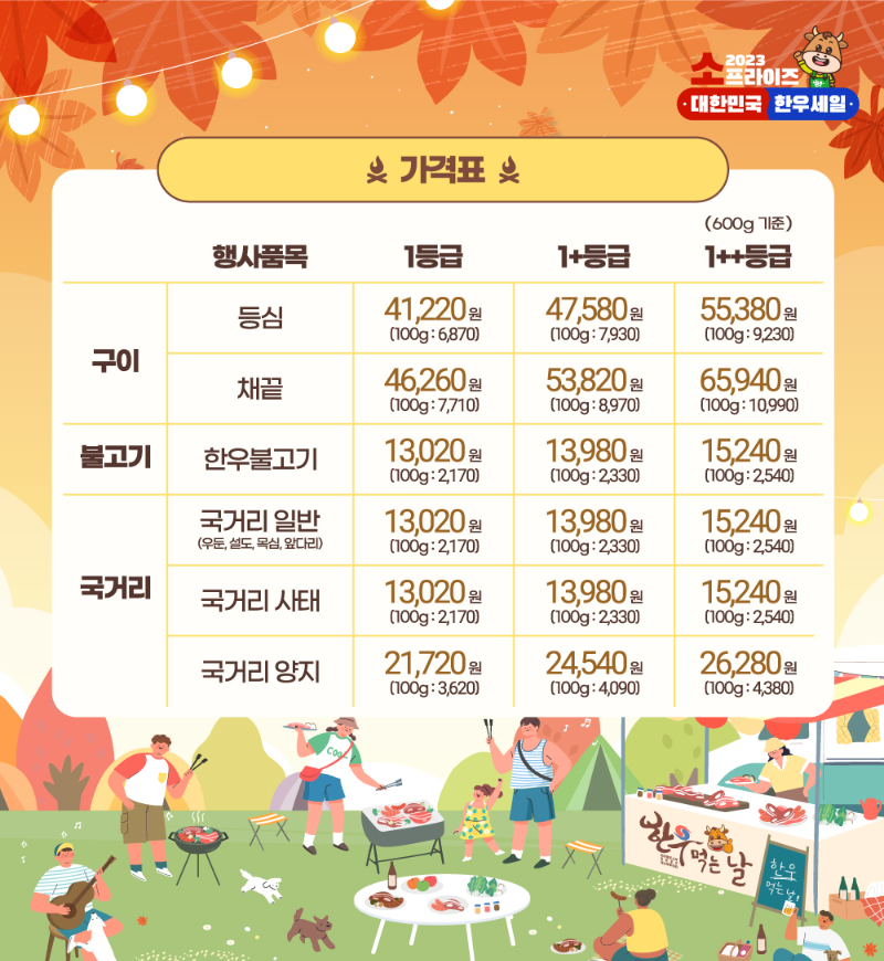 소프라이즈 2023 대한민국 한우 세일