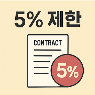 임대료 인상률 5% 제한을 나타낸 계약서 그림 
