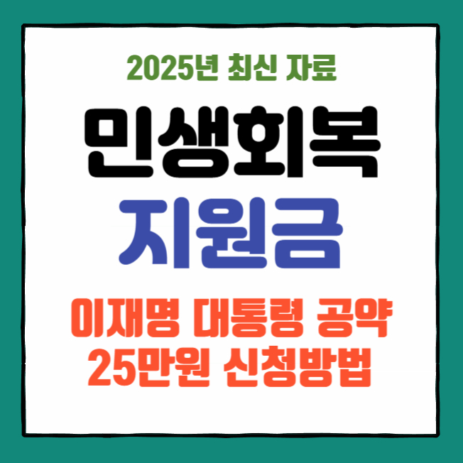 전 국민 민생지원금 25만원 신청 방법