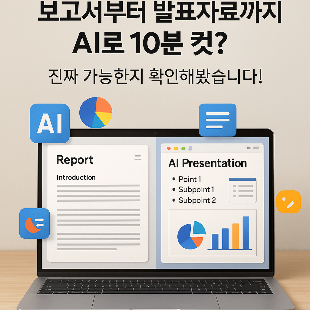 보고서부터 발표자료까지 AI로 10분 컷 가능할까