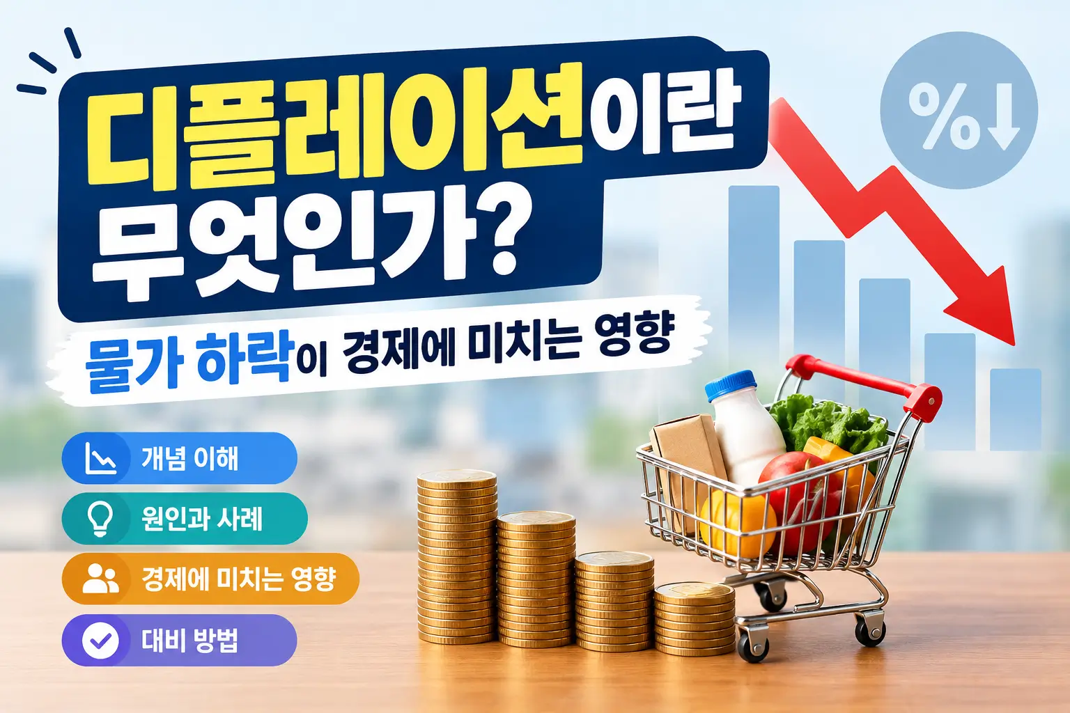 디플레이션이란 무엇인가? 물가 하락의 원인과 경제 영향