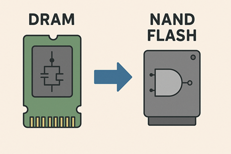 디램(DRAM)과 낸드플래시 차이 관련 사진