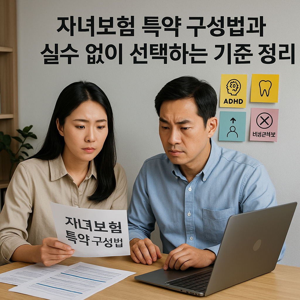 자녀보험 특약 구성법과 실수 없이 선택하는 기준 정리