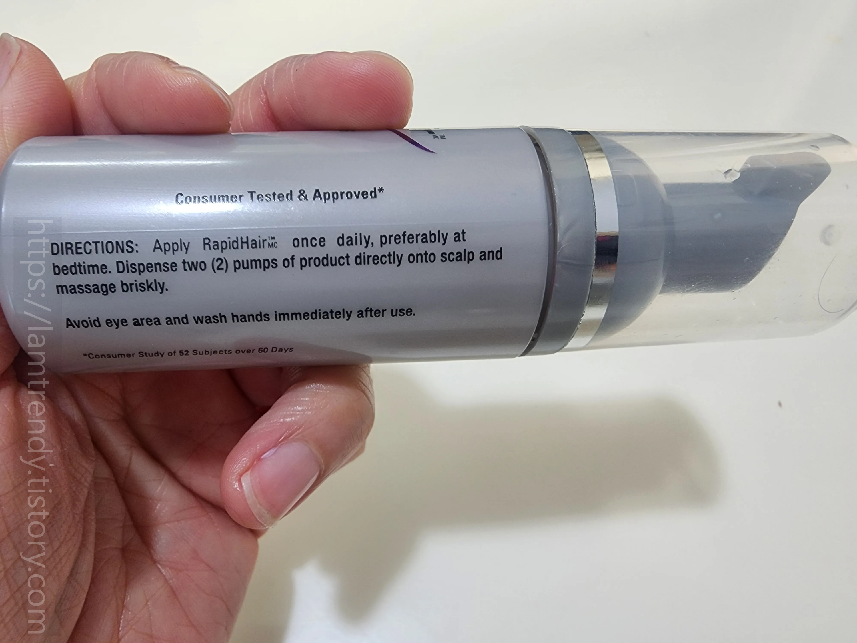 rapid hair 제품 사용방법