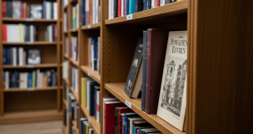 오래된 서점의 책장