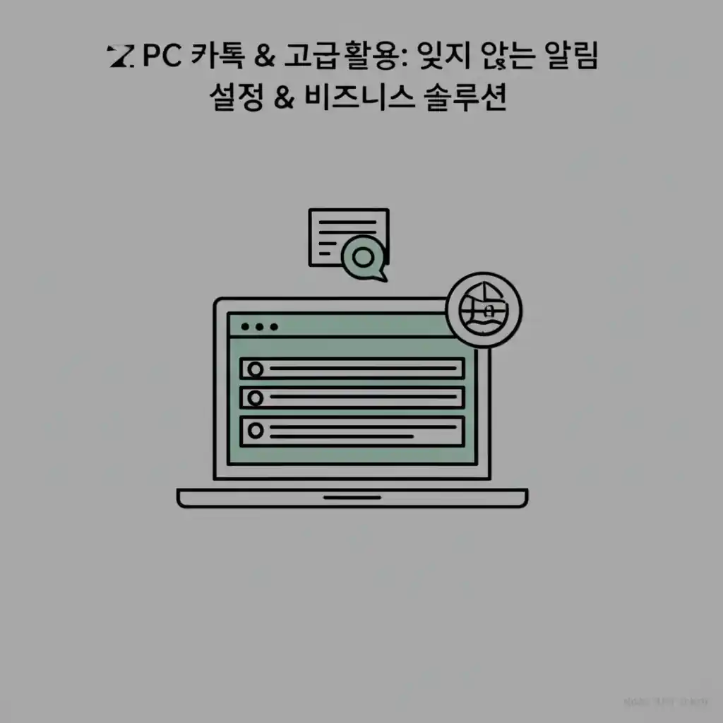 PC 카톡 예약 문자 보내기 설정 화면. 고급 활용 비즈니스 솔루션의 잊지 않는 알림.