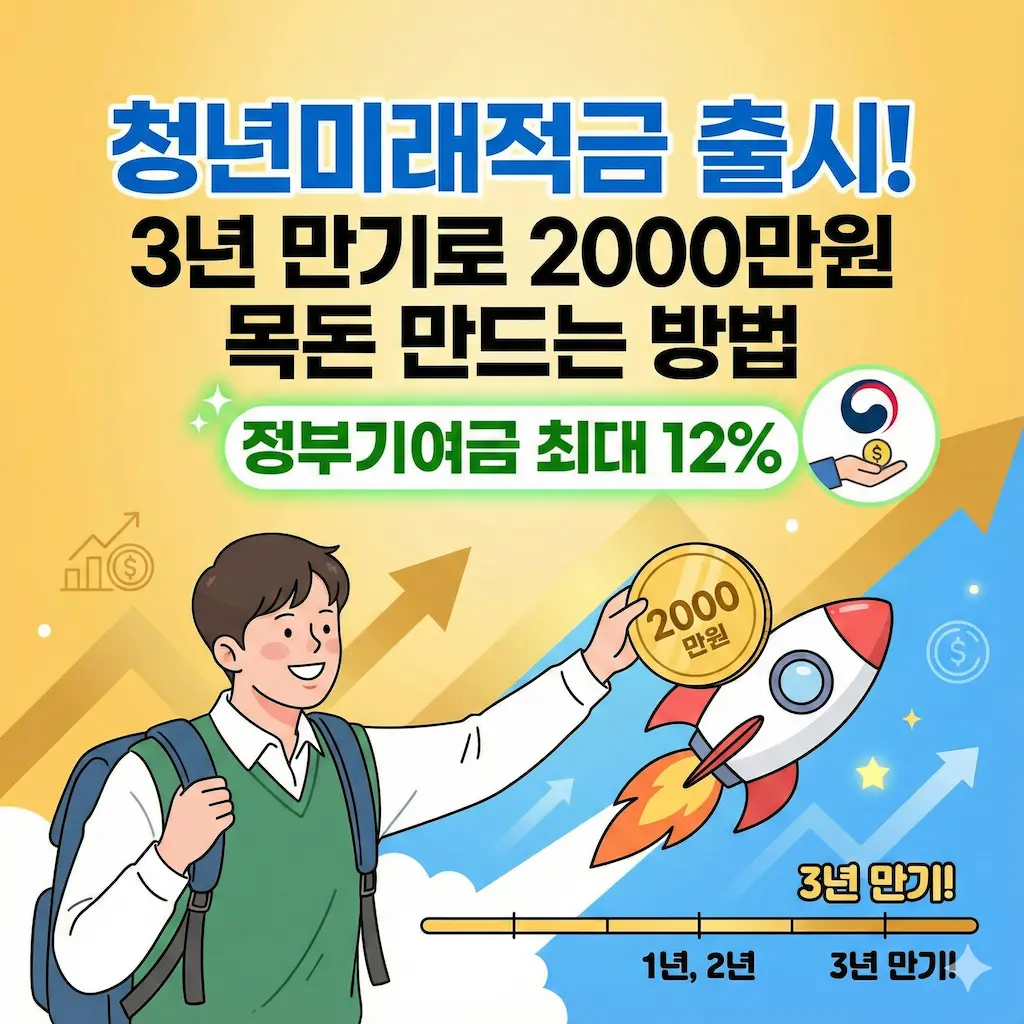 청년미래적금 출시! 3년 만기로 2000만원 목돈 만드는 방법 (정부기여금 최대 12%)