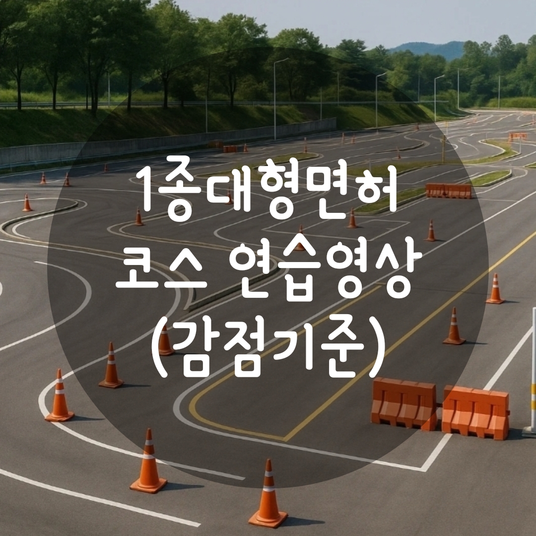 1종대형면허 코스공식