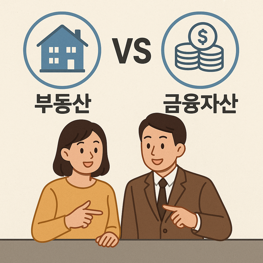 부동산 금융자산 비교 이미지