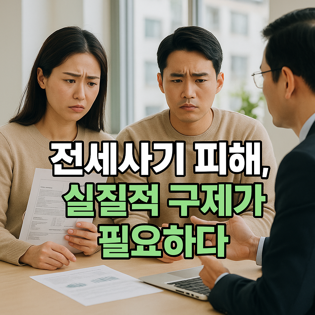 법률 상담을 받는 부동산 피해 부부