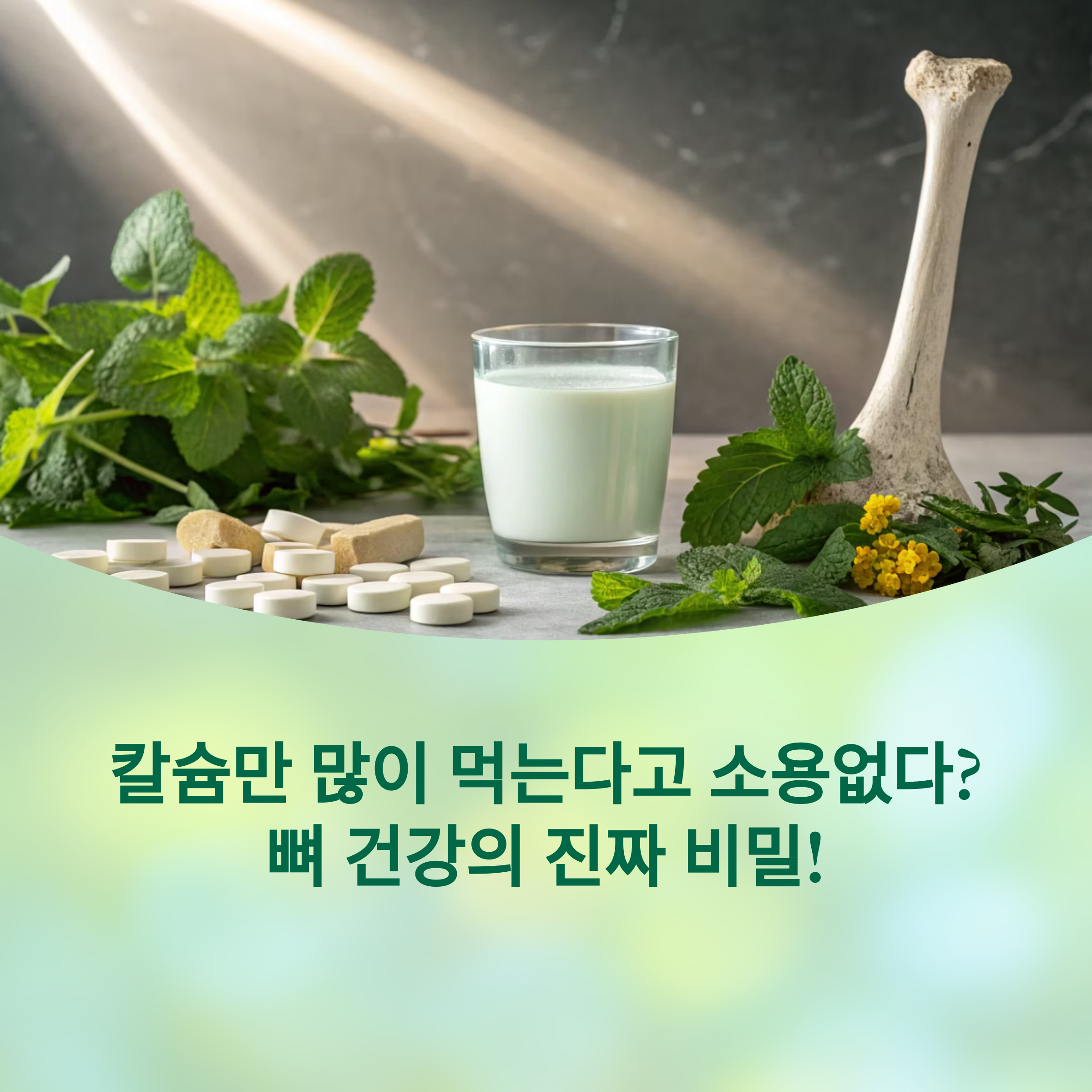 칼슘만 많이 먹는다고 소용없다? 뼈 건강 흡수율 높이는 진짜 비법에 대한 이미지
