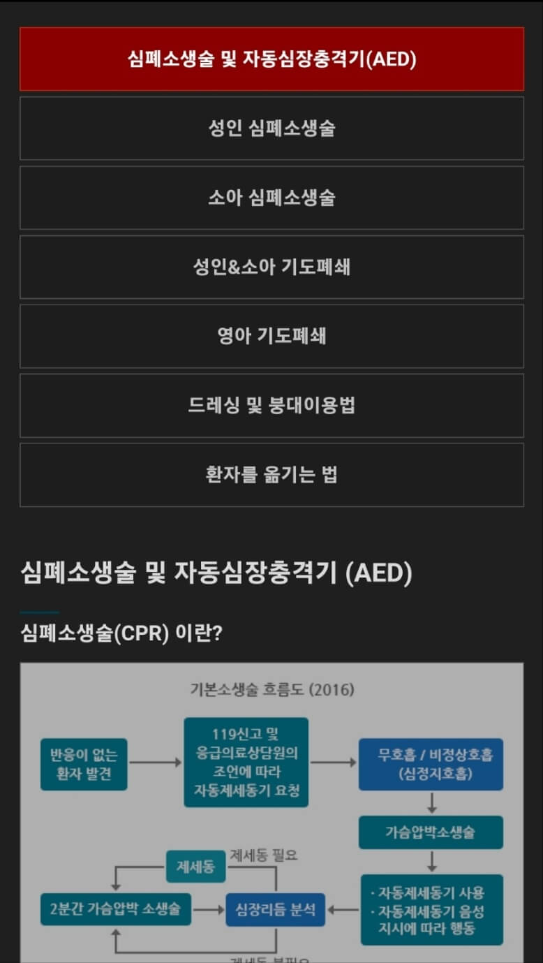 이젠앱-심폐소생술-정보