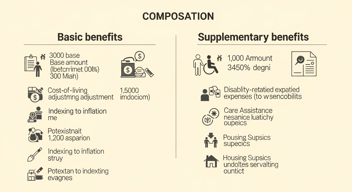 장애인연금 구성: 기초급여 + 부가급여#3