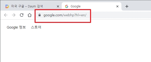 google.com/?hl=en 주소창 화면