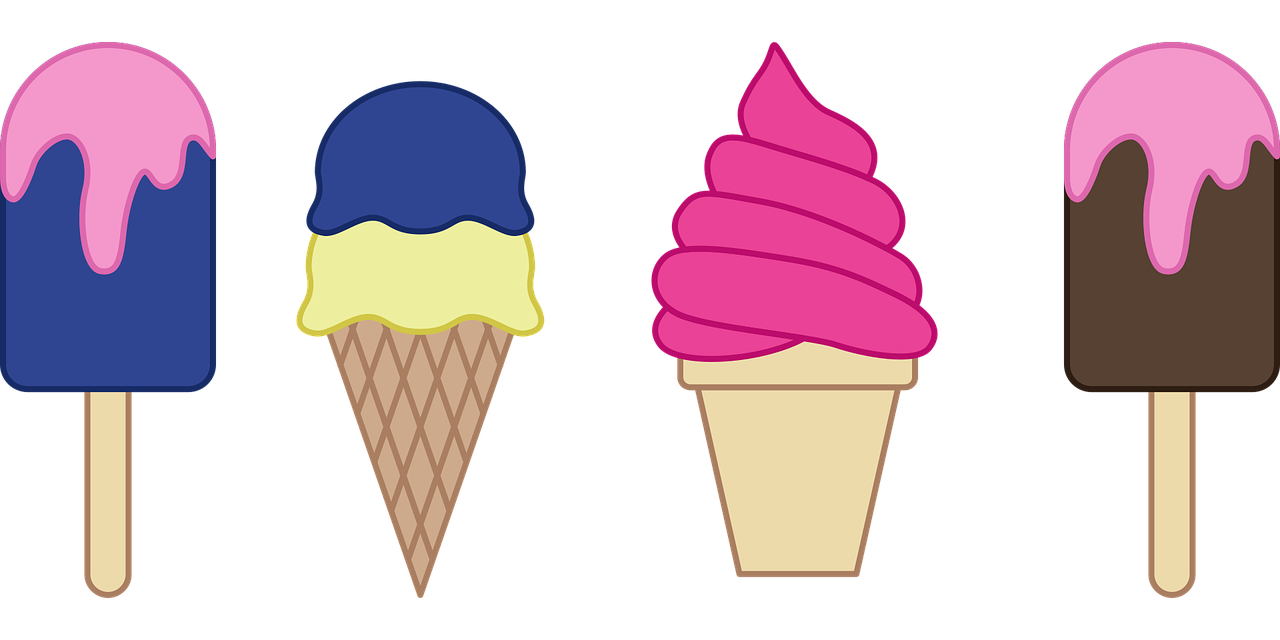 다양한 아이스크림 스타일 관련 사진