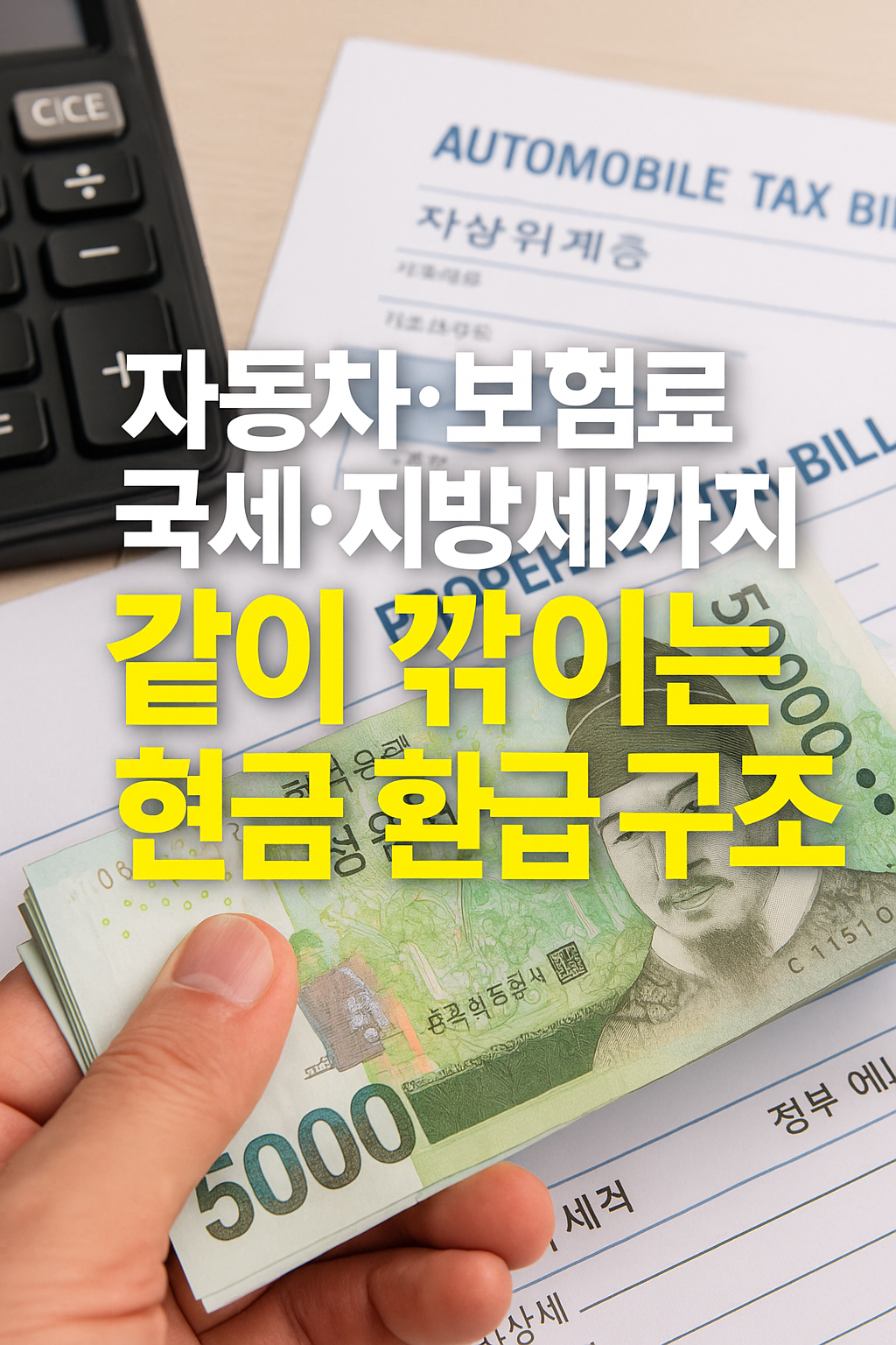 자동차&middot;보험료&middot;국세&middot;지방세까지 같이 깎이는 현금 환급 구조