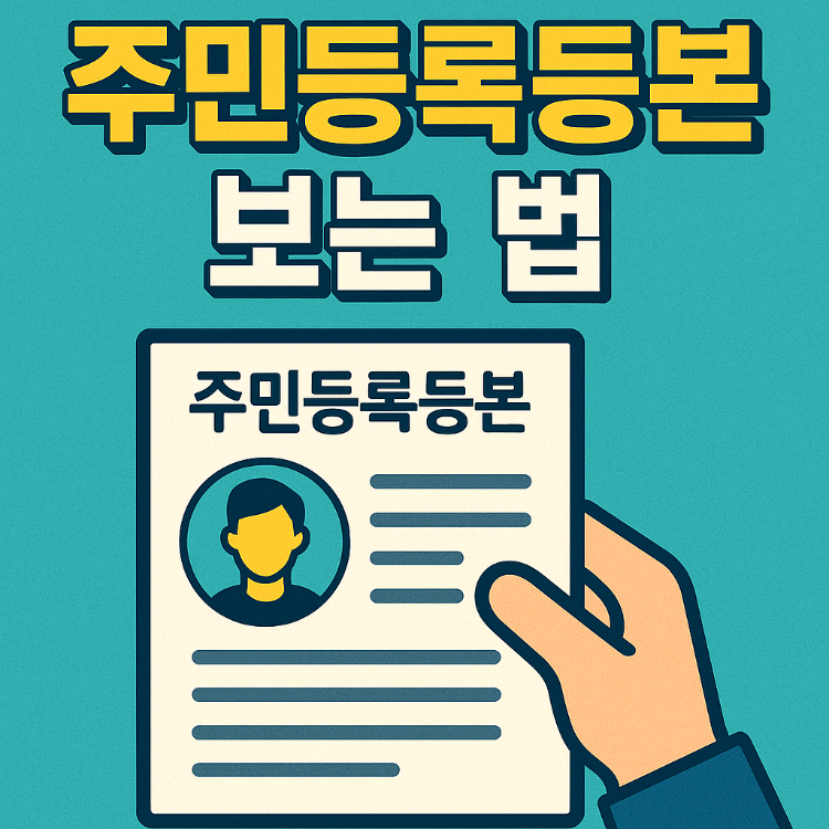 주민등록등본 보는 법: 핵심 정보 한눈에 파악하기