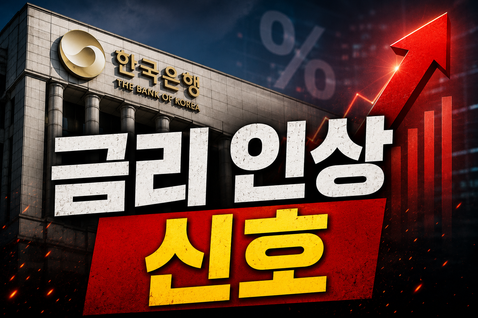 한국은행 기준금리 인상 관련 이미지