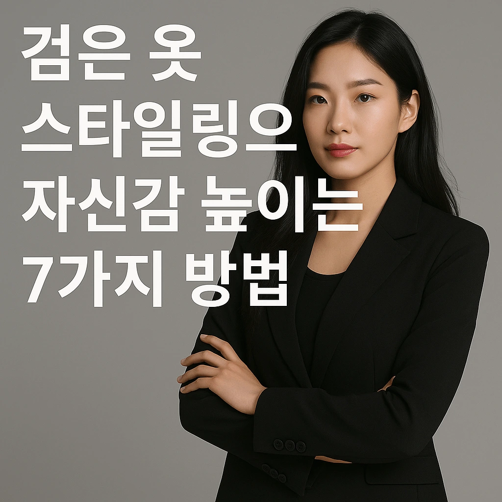 검은 옷 스타일링으로 자신감 높이는 7가지 방법