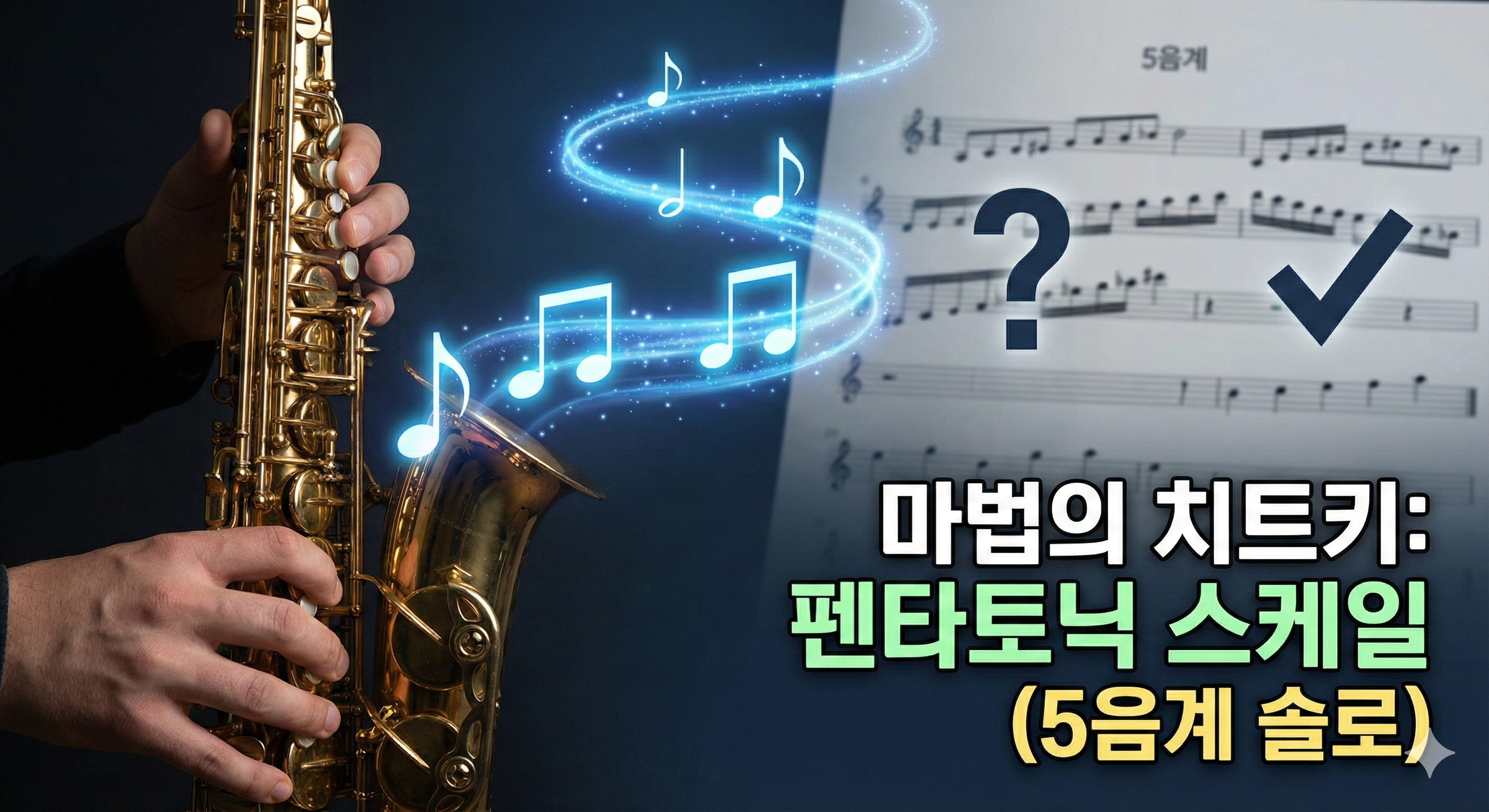 "딱 5개 음으로 솔로가 된다고?" 색소폰 애드리브를 위한 마법의 치트키: '펜타토닉 스케일' 기초