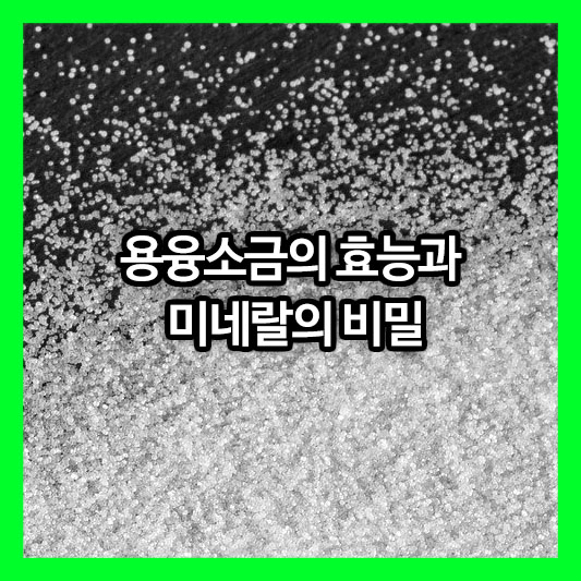 소금의 새로운 재발견, 용융소금의 효능과 미네랄의 비밀!
