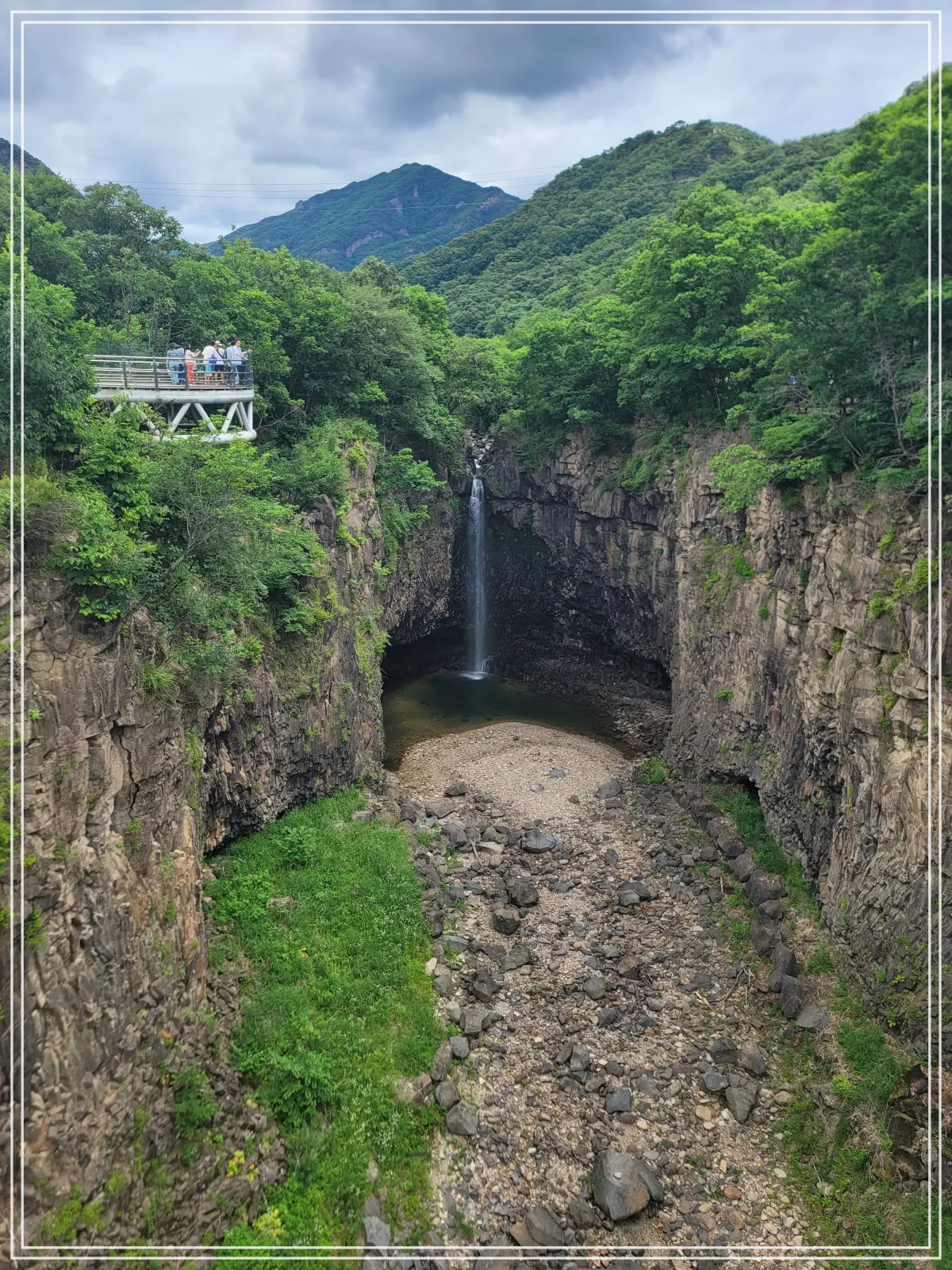 연천-재인폭포-출렁다리-위