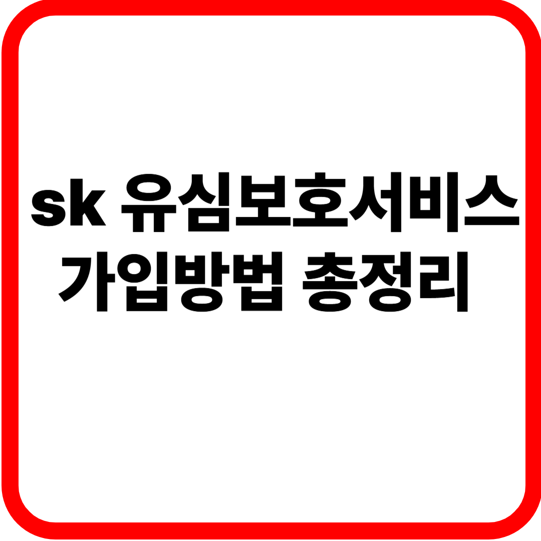 sk 유심보호서비스 가입방법 총정리