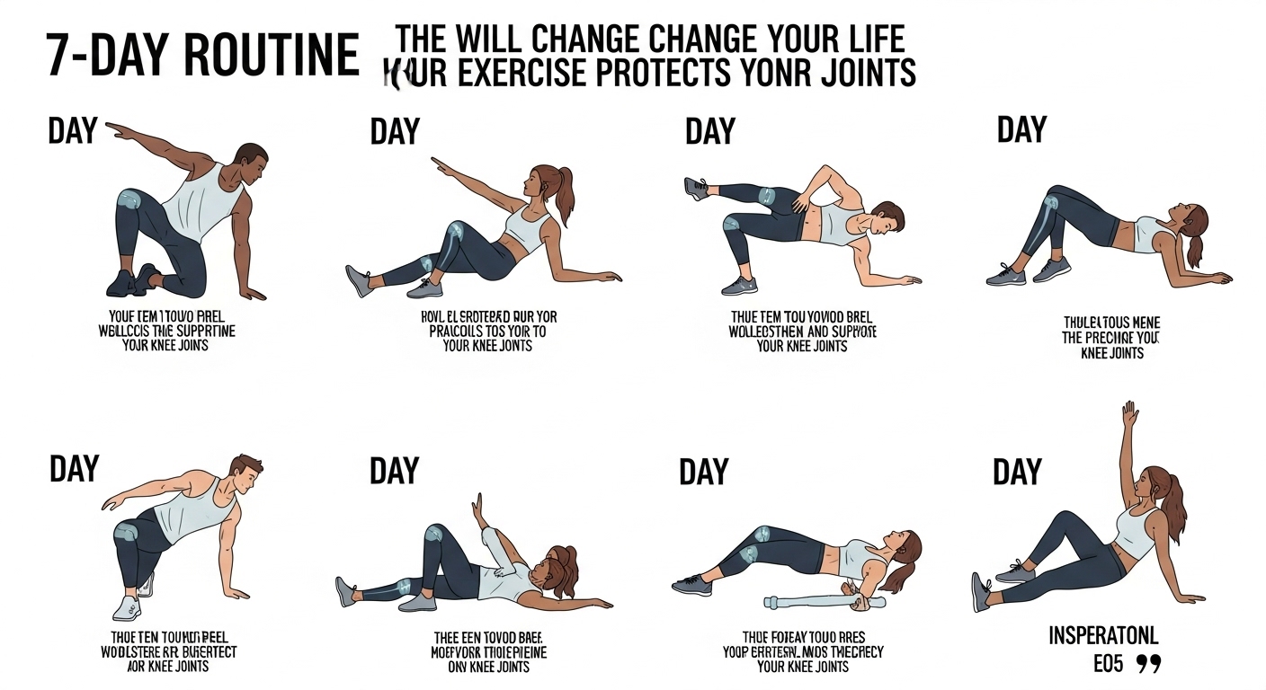 무릎운동루틴, 관절강화운동, 무릎스트레칭, 7일운동프로그램, 슬관절운동, 관절염예방운동, 저강도홈트, 무릎재활운동, 허벅지근력운동, 무릎건강지키기