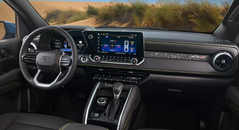 2023 쉐보레 콜로라도 풀체인지 모델의 실내 디자인