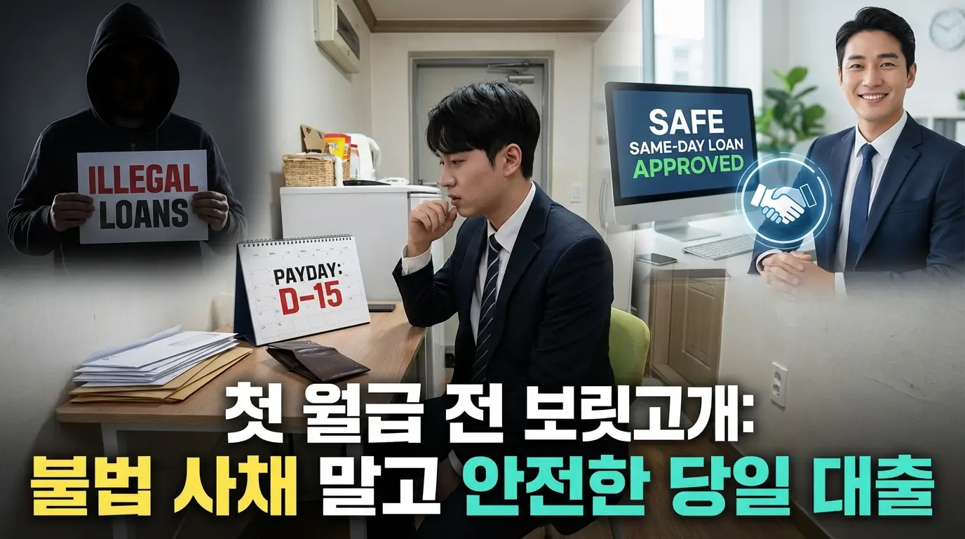 첫 월급 전 보릿고개 극복 및 불법 사채 피하는 안전한 당일 대출 당위성