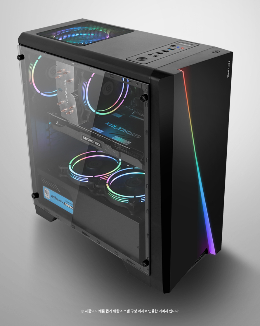 ABKO NCORE Flash Tempered Glass RGB Spectrum LAYER