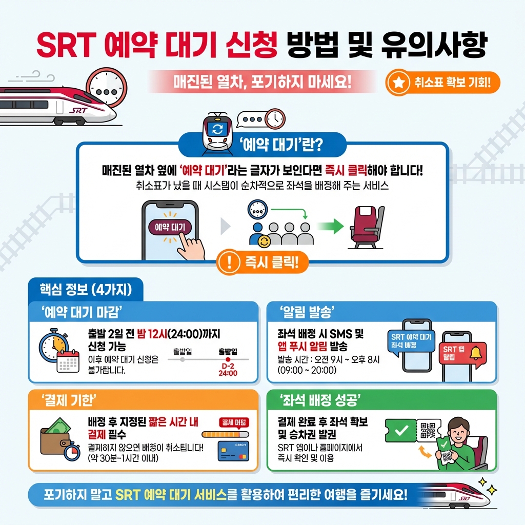 SRT_예약대기_신청방법_유의사항_골든타임_요약인포그래픽