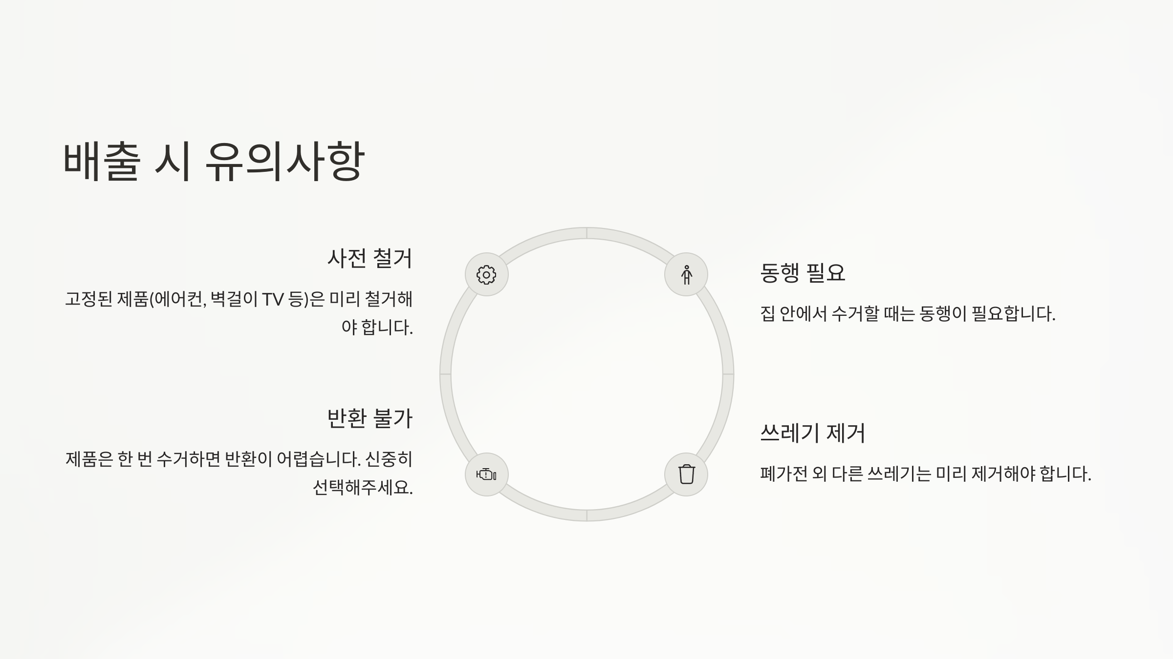 배출 시 유의사항