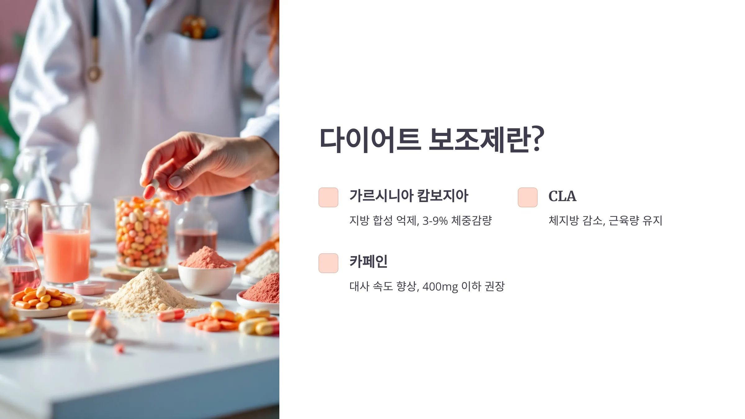 효과적인 다이어트 보조제 사용법