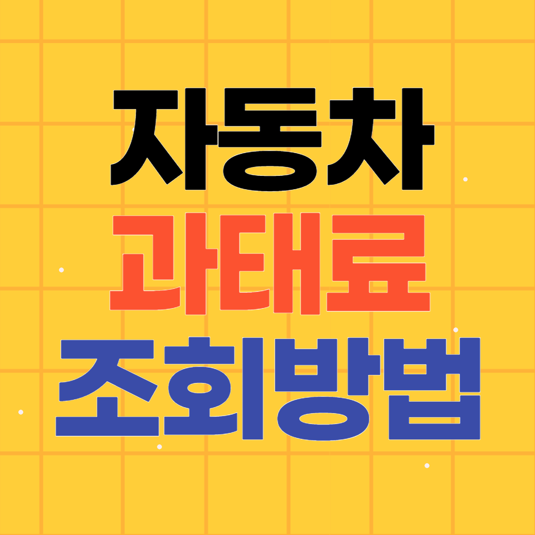 자동차 과태료 조회 확인 방법