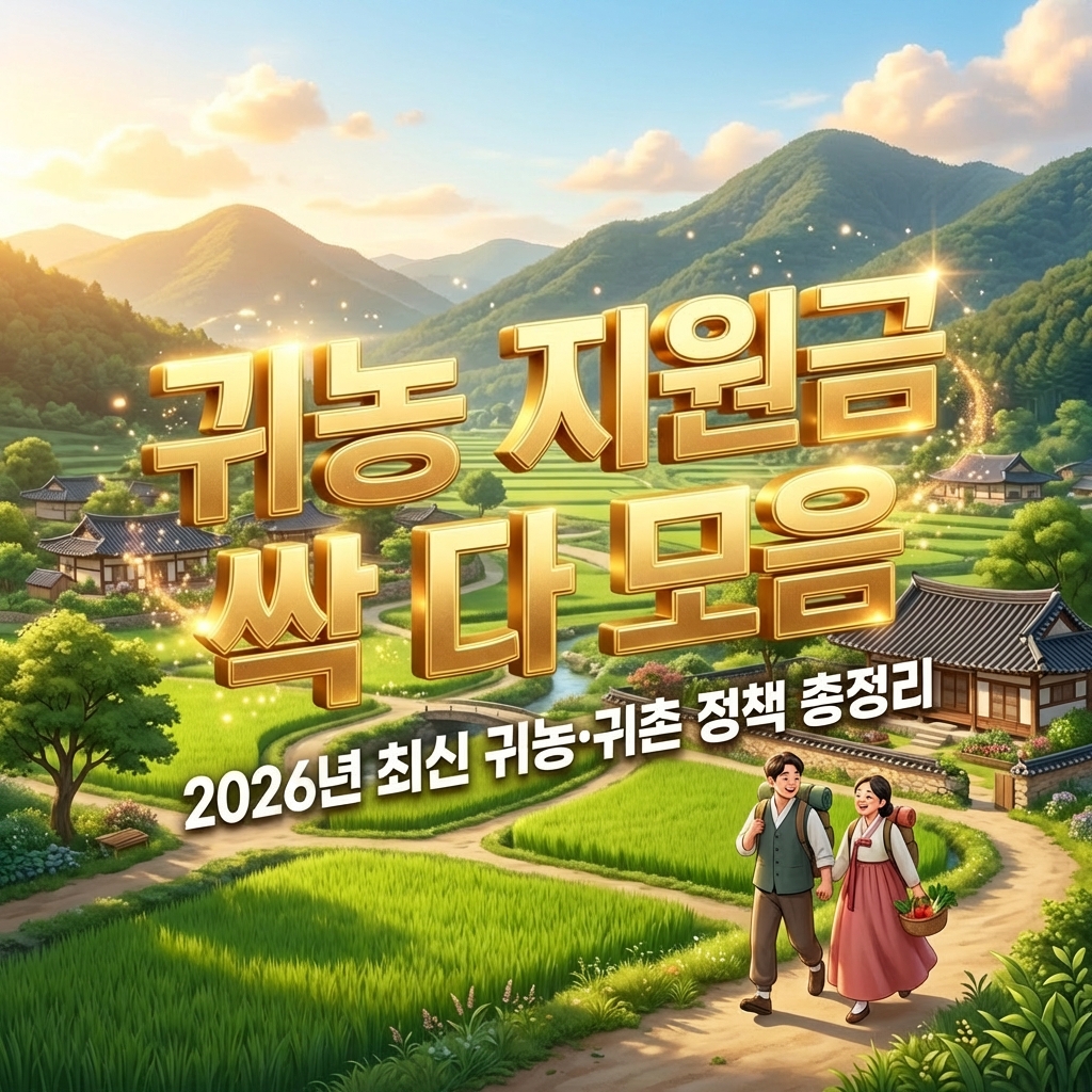 2026 귀농 귀촌 지원금 청년창업농 농가주택 수리비 총정리 썸네일