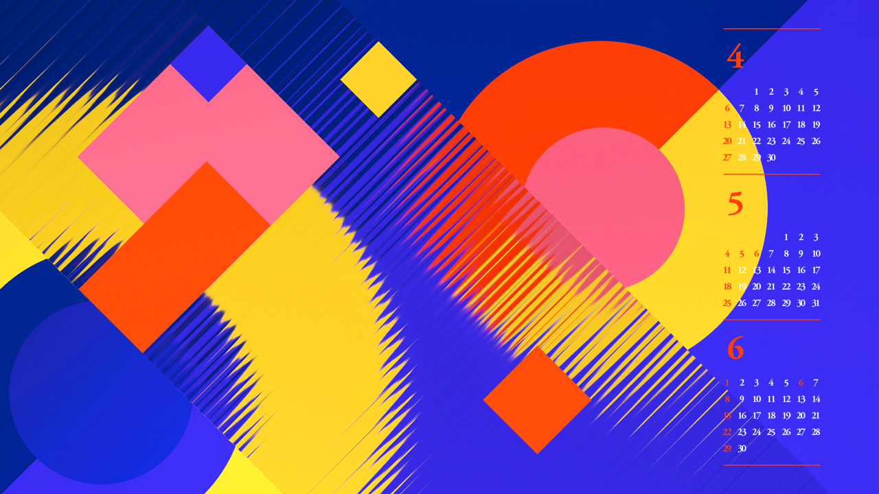 08 빨강 파랑 노랑 그래픽 B - 2025년5월 노트북배경화면