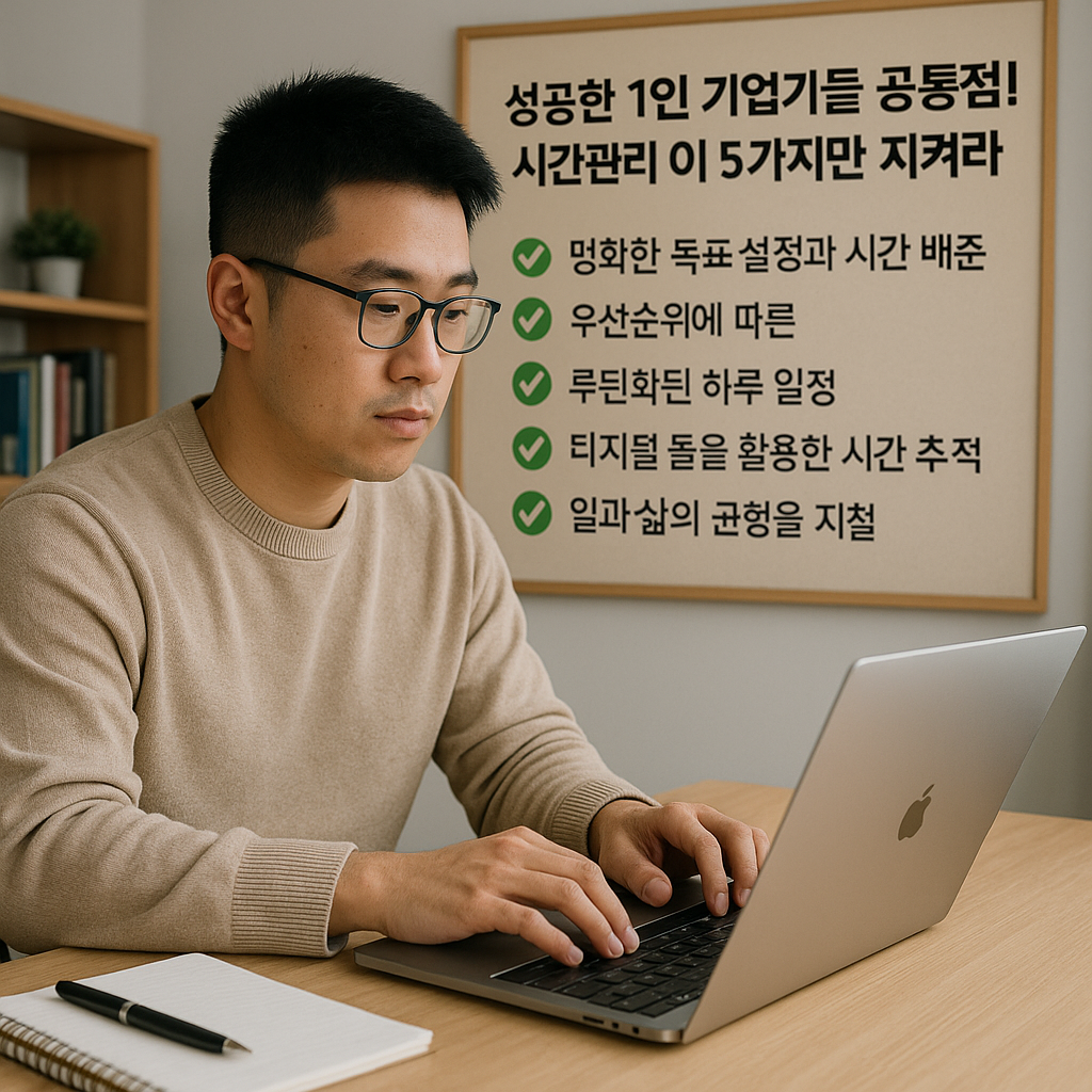 성공한 1인 기업가들의 공통점 시간관리