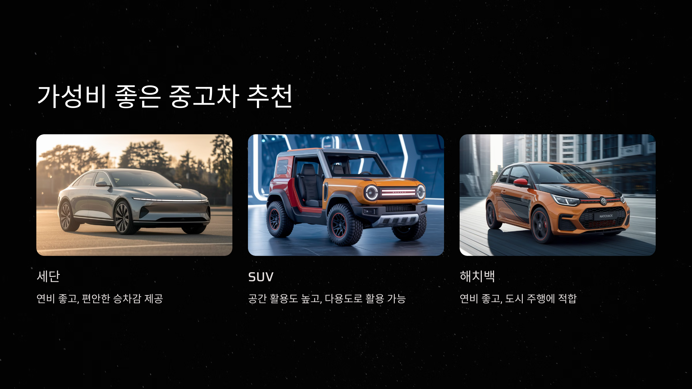 가성비 좋은 중고차 추천