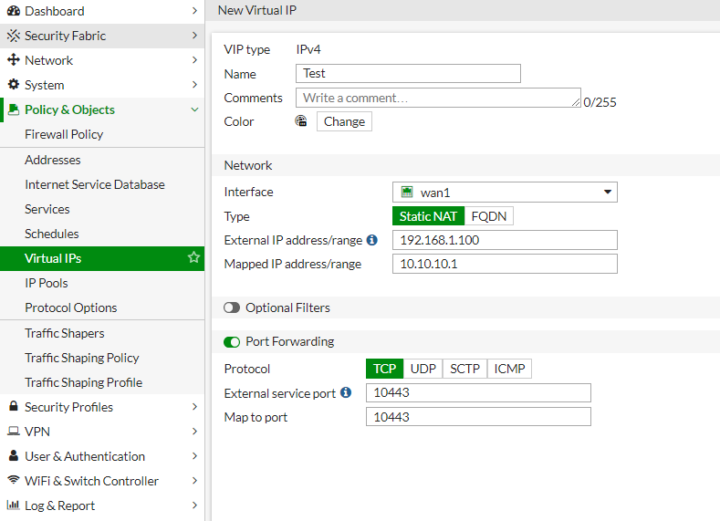 Fortigate Virtual IP