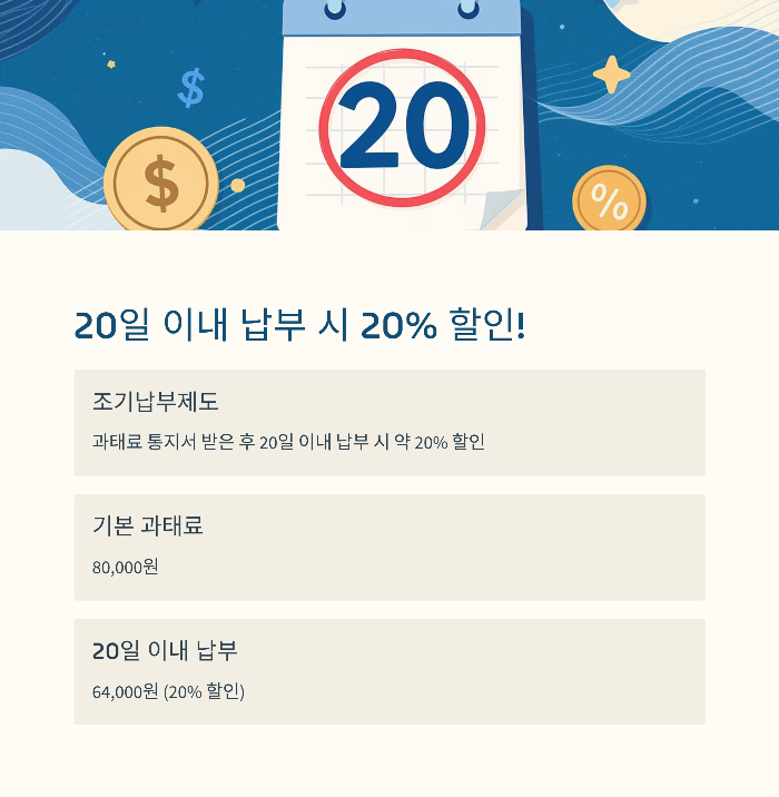 20일 이내 납부 시 할인 제도 완벽 정리