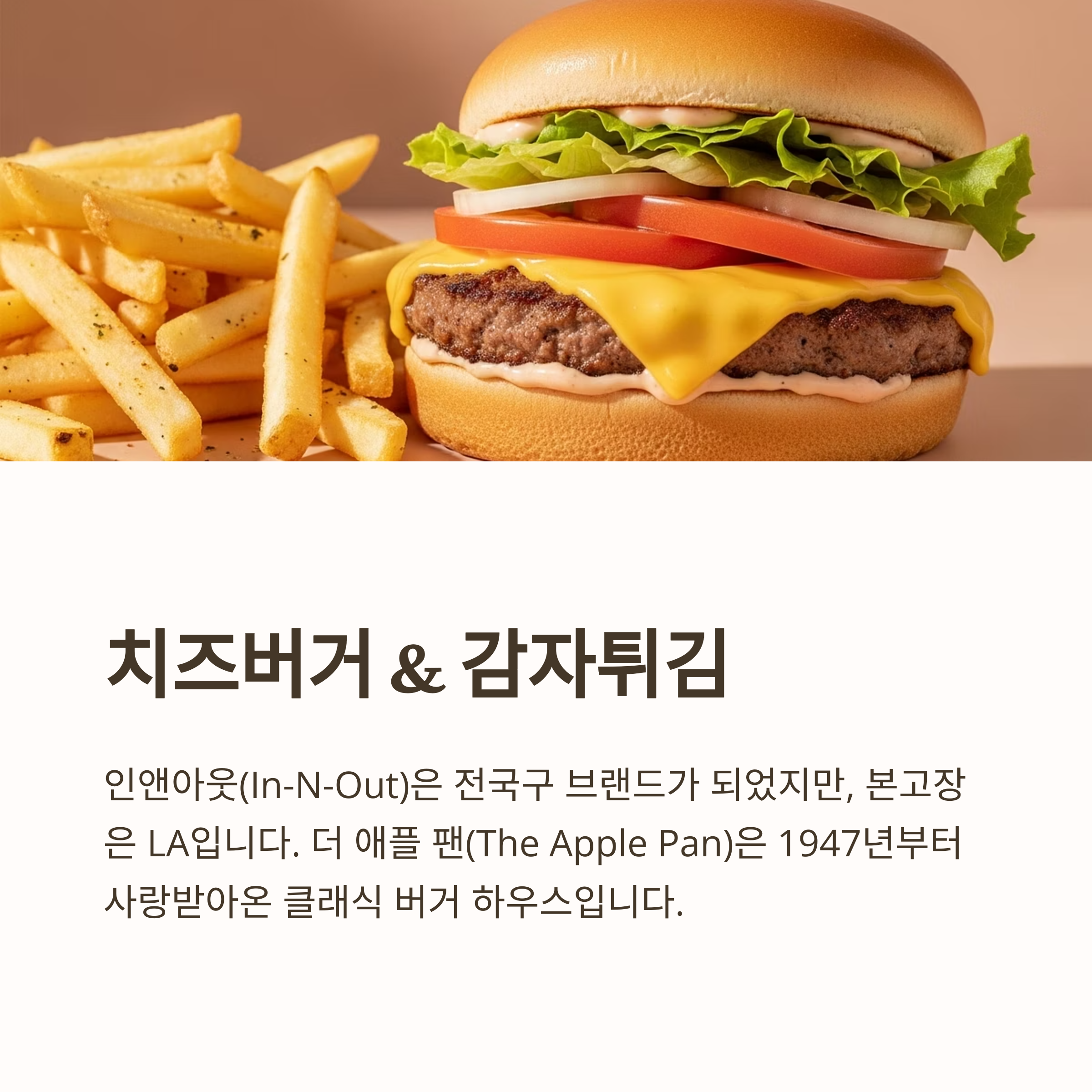 치즈버거 &amp; 감자튀김