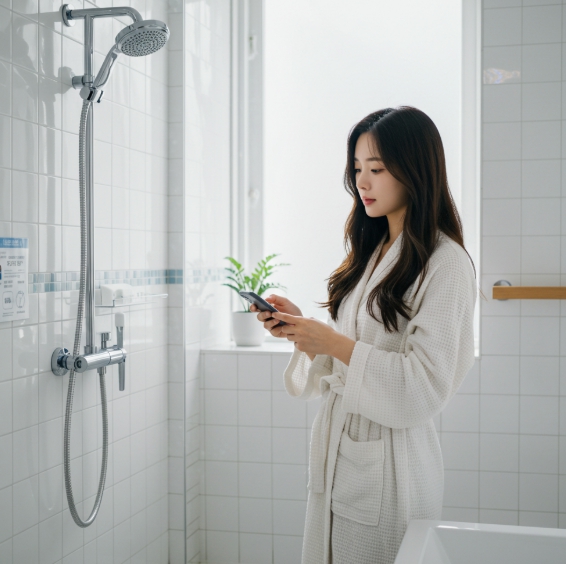 샤워 시간 줄이기 실험기