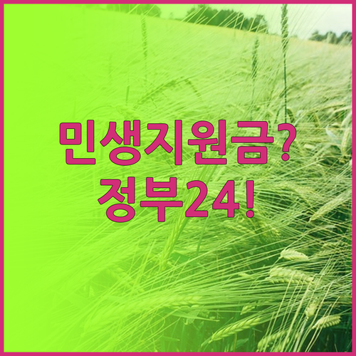 정부24에서 민생지원금 공식 확인하세..