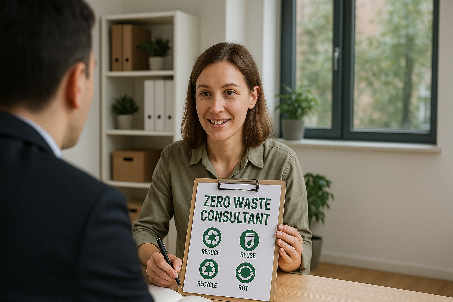 제로웨이스트 컨설턴트가 일하는 모습